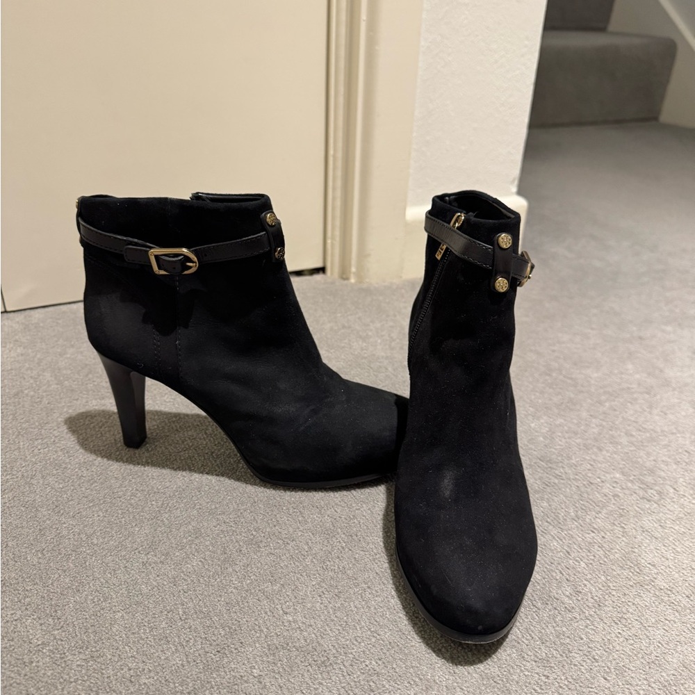 Tory Burch Suede Black Booties